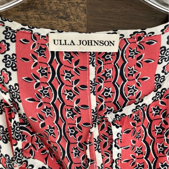 Ulla Johnson Indian Bazaar Floral Printed Silk Boho Tunic Shirt Dress - Picture 14 of 15